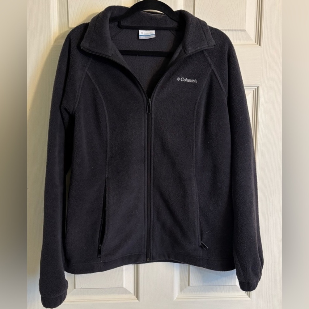 Columbia Women's Benton Springs Black Full Zip Fleece Utility Jacket - Picture 2 of 4